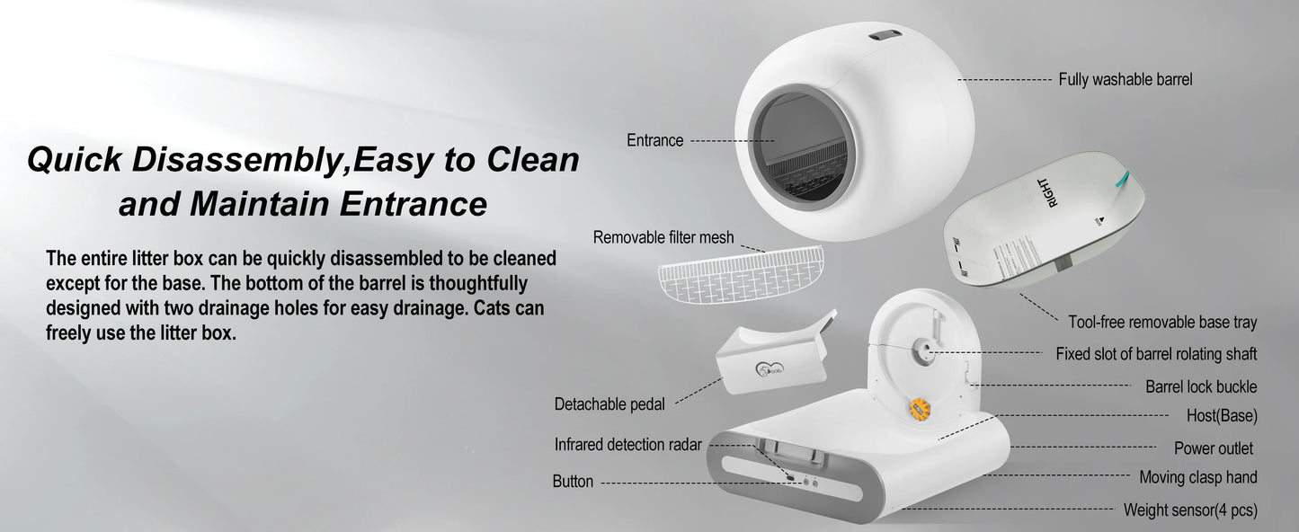 SmartClean 65L Self-Cleaning Litter Box